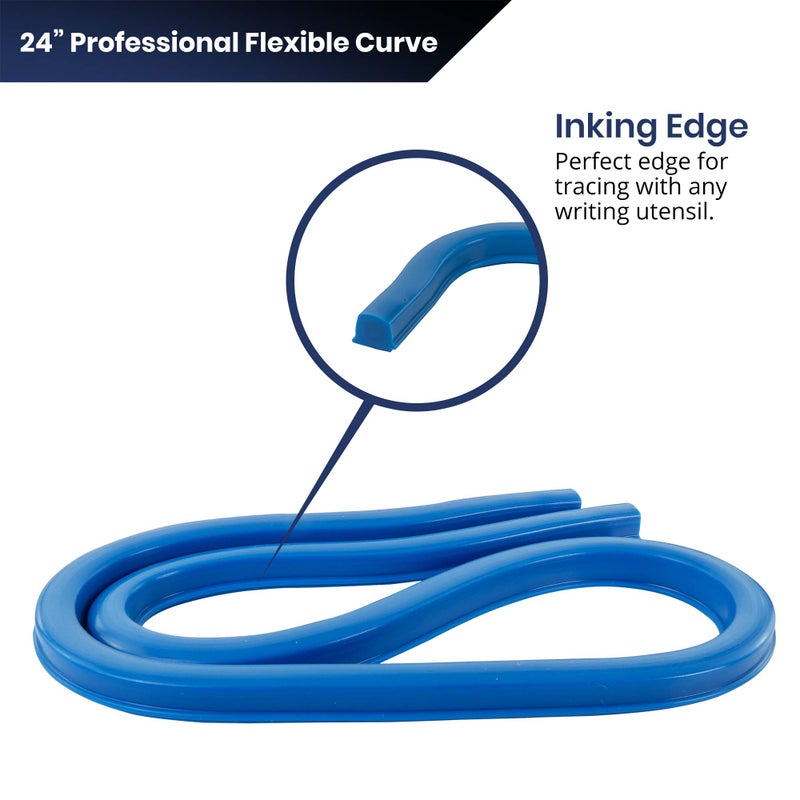 Pacific Arc Flexible Curve 24" with Inking Edge, For Drawing, Pattern making, Engineering, Stencil making - Image 3